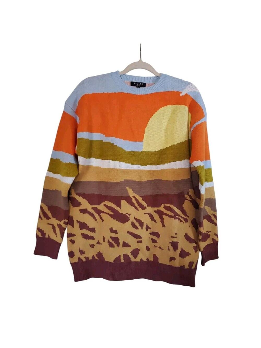 Beulah Style Unisex Southwest Desert Soft Wool Blend Sweater, Men's Large, W XL